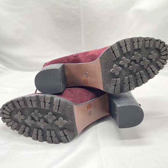 Bucco Jaxsyn Fringed Boot Burgundy Size 9 NIB - Picture 7 of 7
